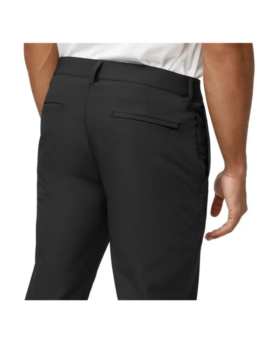 Banana Republic Men's 30x30 Black Flat Front Tech Pants 100% Polyester M1001